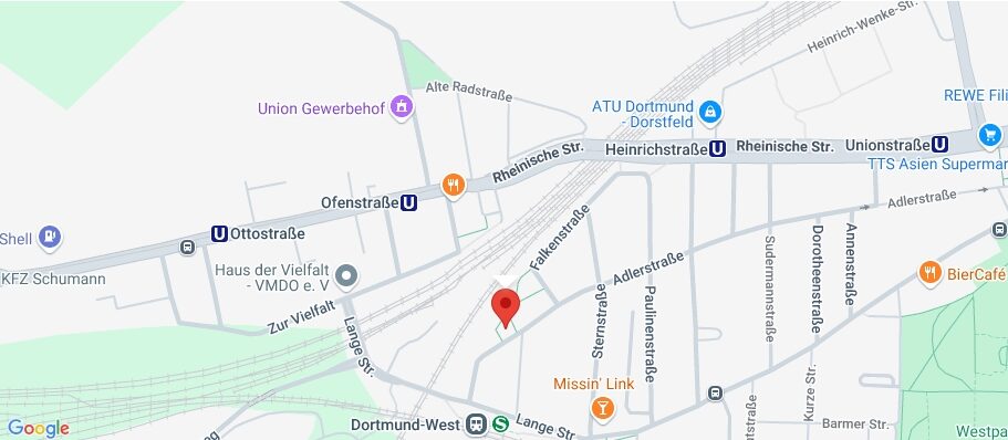 Straßenkarte KOBI e.V. Dortmunder Geschäftsstelle