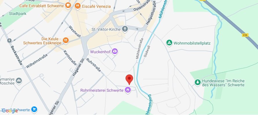 Straßenkarte KOBIseminare an der Ruhr in Schwerte